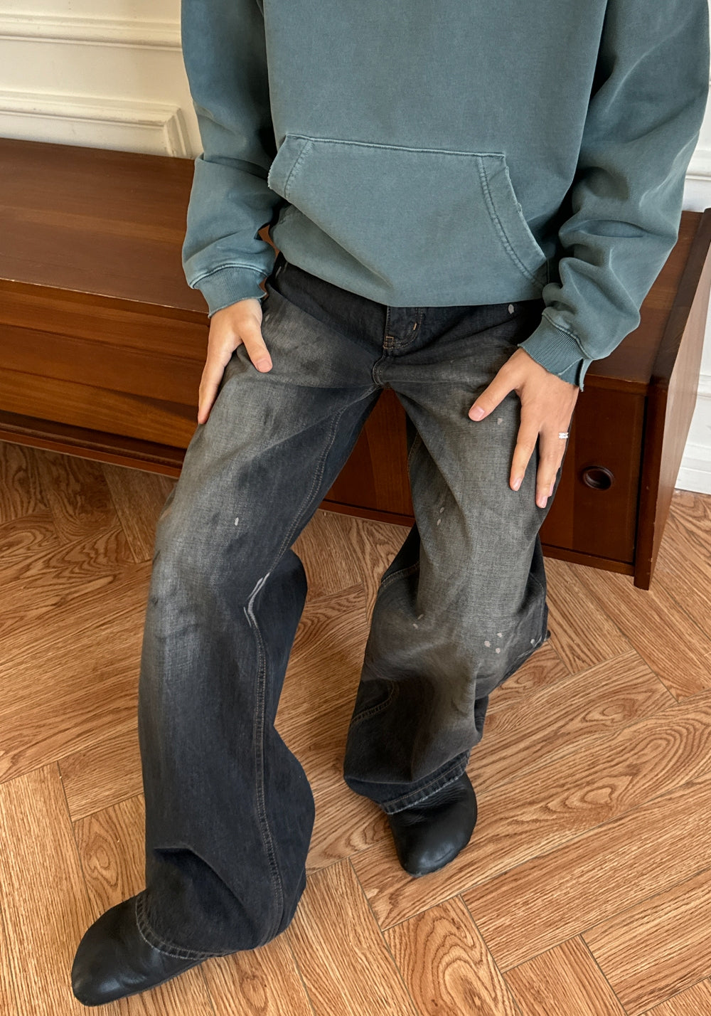 HAONANHUANG丨2021M Rework AC-Wash Flare Jeans - PSYLOS 1, HAONANHUANG丨2021M Rework AC-Wash Flare Jeans, Jeans, HAONANHUANG, PSYLOS 1